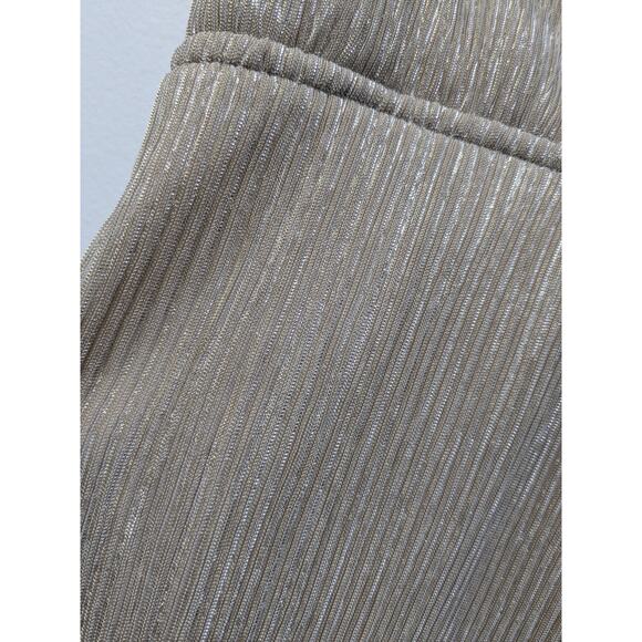 REVOLVE X SUPERDOWN Hailee High Slit Gold Slit Champagne Maxi Dress Size L NWT - Picture 5 of 13